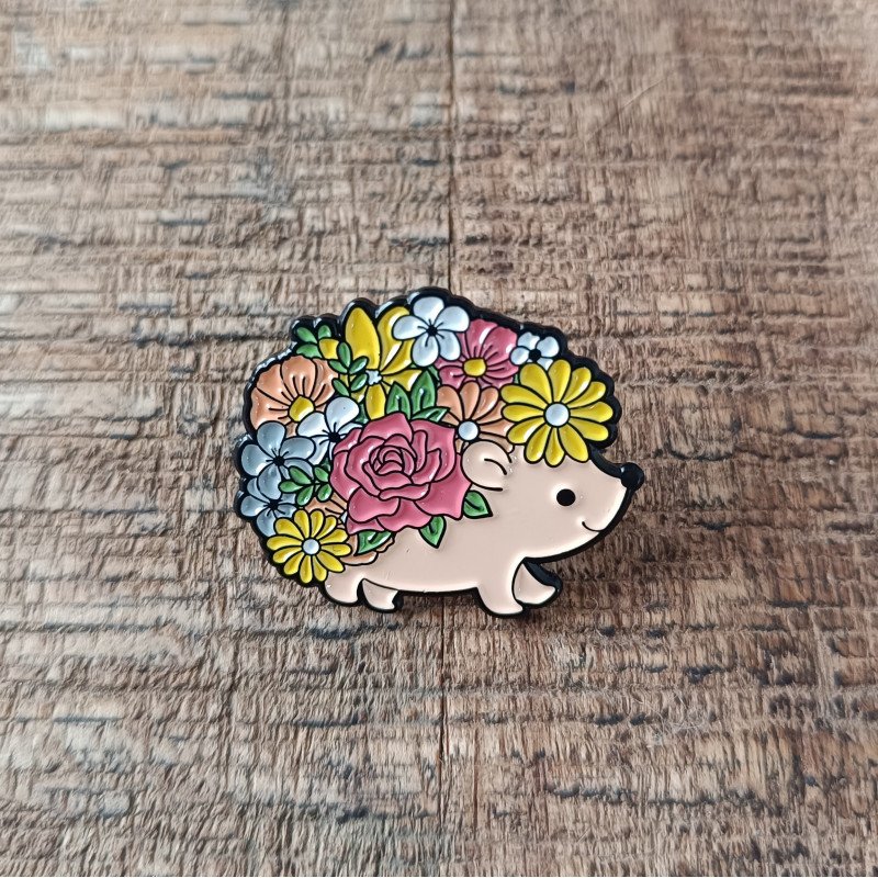 pin's hérisson fleuri pin's hérisson fleuri